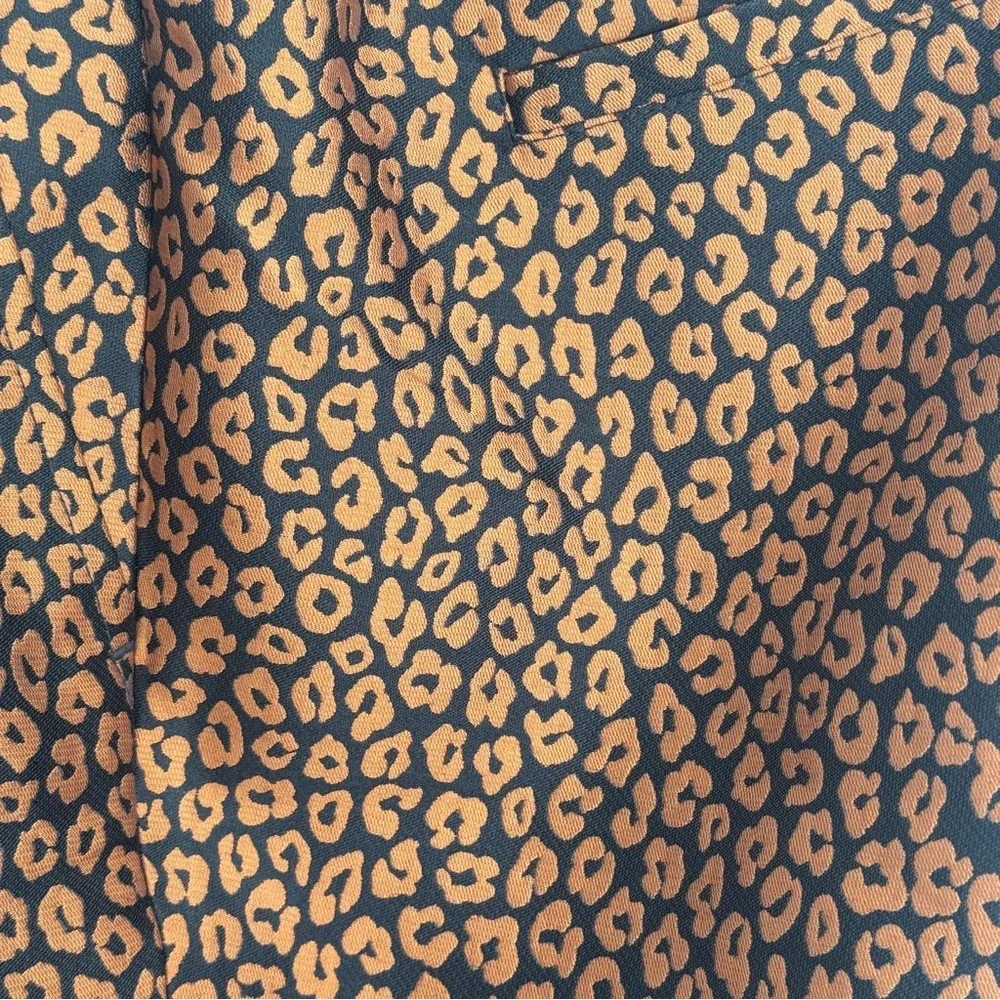 Kate‎ Spade Size 8 Flora Leopard Jacquard Crop Trouser Pants